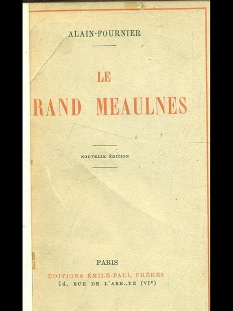 Le grand meaulnes - Henri Alain-Fournier - copertina