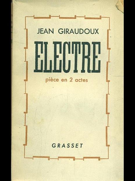 electre - Jean Giraudoux - copertina
