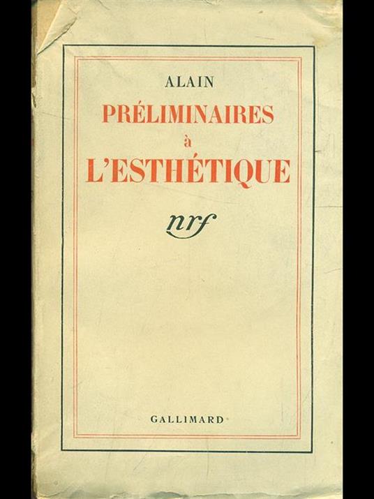 Preliminaires à l'esthetique - Alain - 7