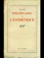 Preliminaires à l'esthetique