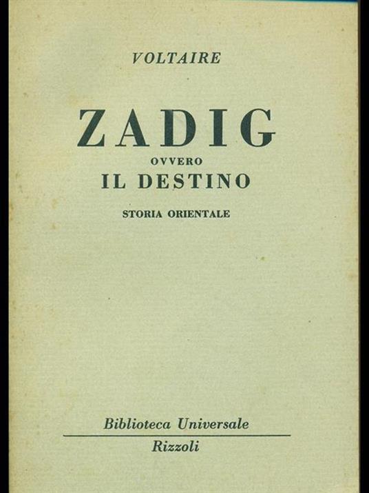 Zadig ovvero il destino - Voltaire - 2