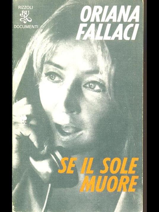 Se il sole muore - Oriana Fallaci - copertina