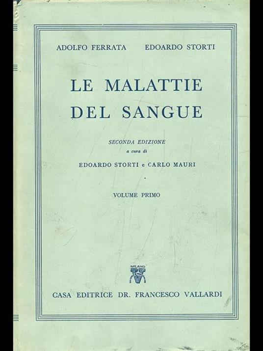 Le malattie del sangue - Adolfo Ferrata - copertina