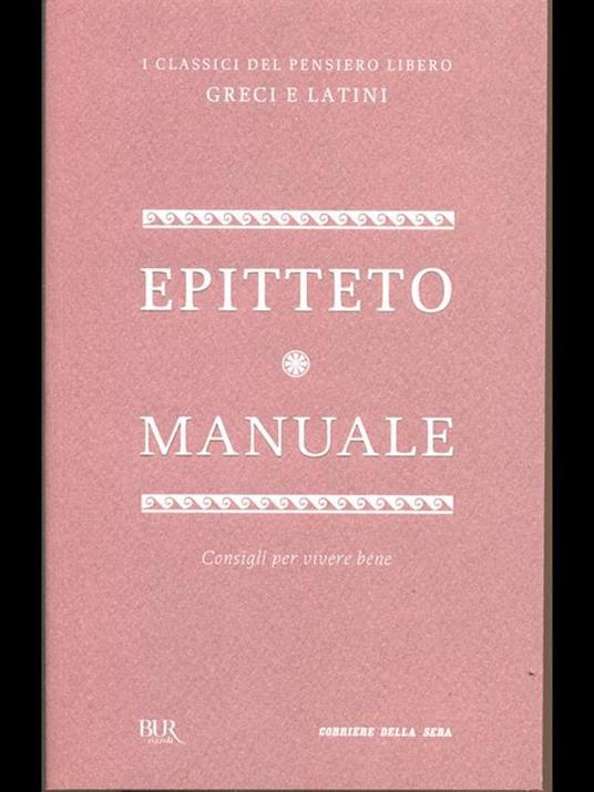 Manuale - Epitteto - copertina