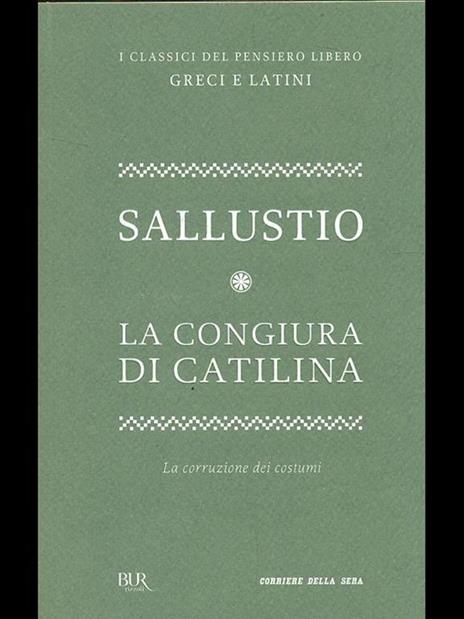 La congiura di Catilina - C. Crispo Sallustio - copertina