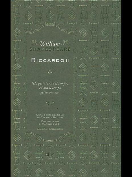 Riccardo II  - William Shakespeare - copertina