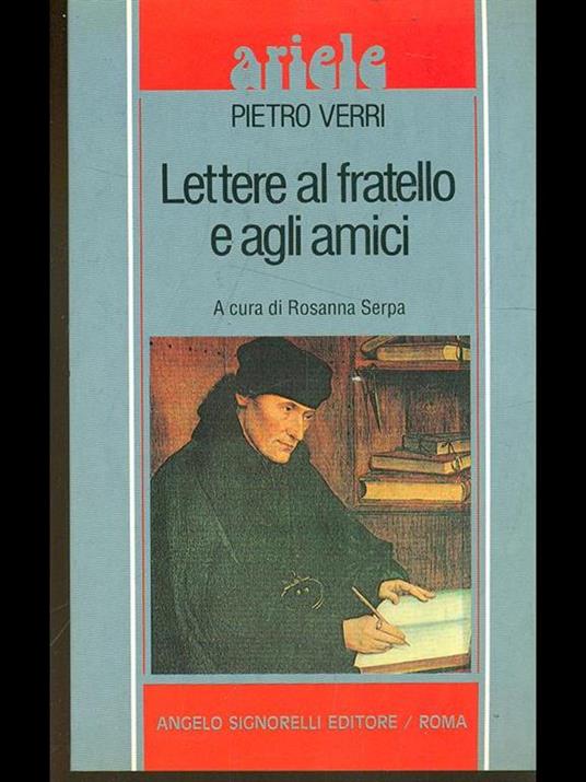 Lettere al fratello e agli amici - Pietro Verri - copertina