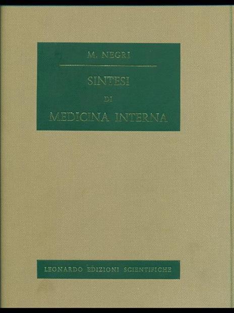 Sintesi di medicina interna - Marcello Negri - copertina