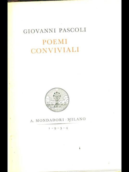 Poemi conviviali - Giovanni Pascoli - 10