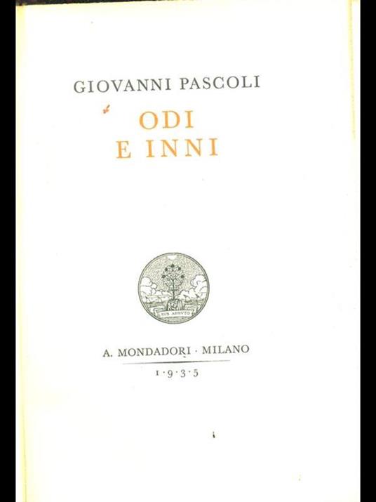 Odi e inni - Giovanni Pascoli - 10