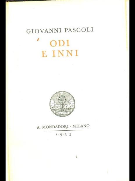 Odi e inni - Giovanni Pascoli - 2