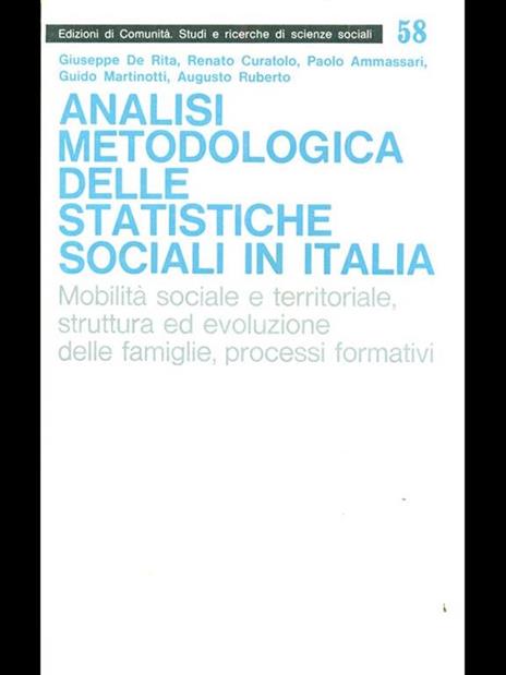 Analisi metodologica delle statistiche sociali in Italia - 6