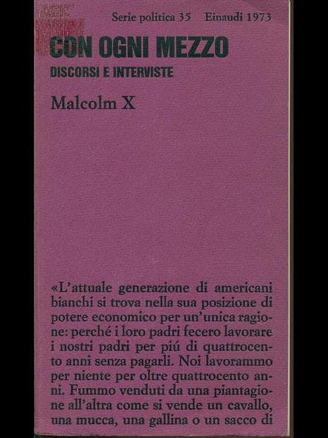 Con ogni mezzo - Malcolm X - copertina