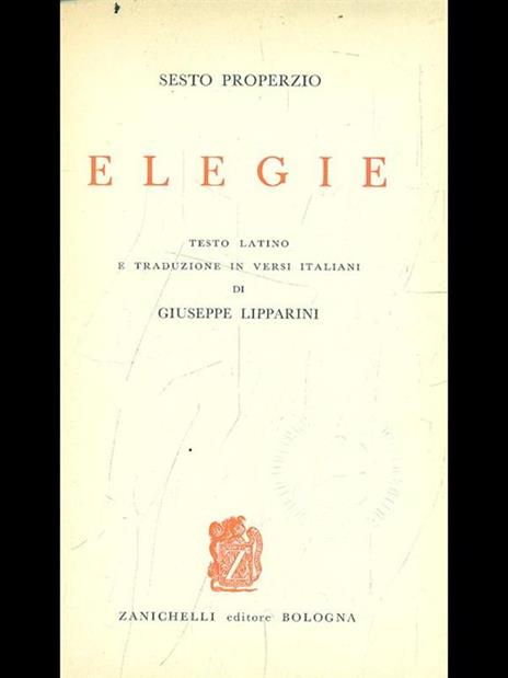 Elegie - Sesto Properzio - 4