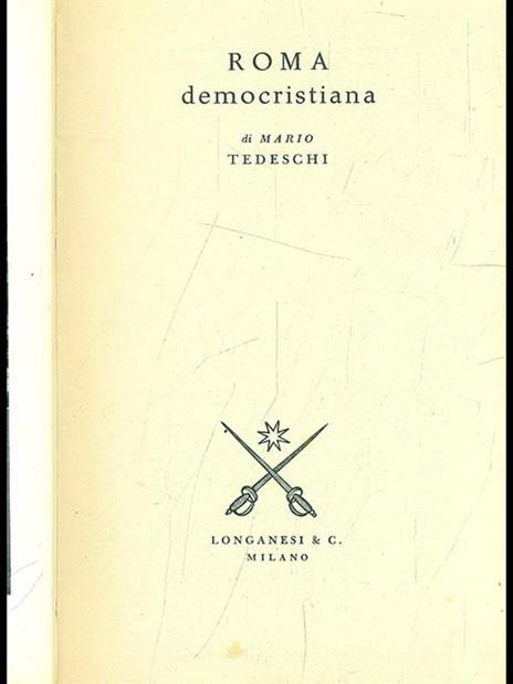 Roma democristiana - Mario Tedeschi - copertina