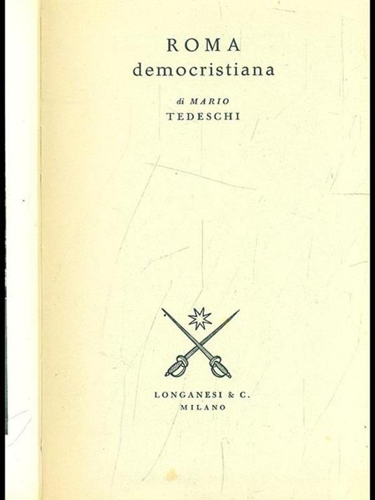 Roma democristiana - Mario Tedeschi - copertina