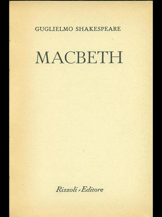 MacBeth - William Shakespeare - copertina