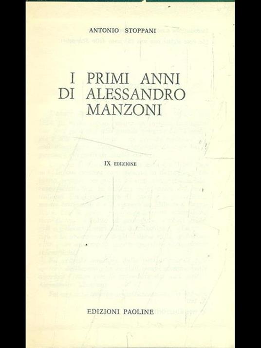 I primi anni di Alessandro Manzoni - Antonio Stoppani - 4