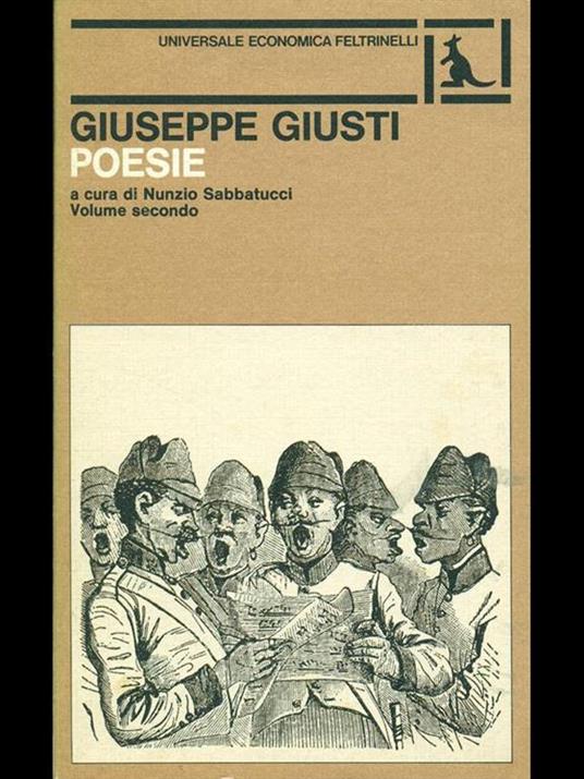 Poesie vol.2 2 - Giuseppe Giusti - copertina