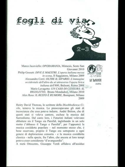 Fogli di via n.2-3 novembre 2010 - Pierre Benoit - copertina