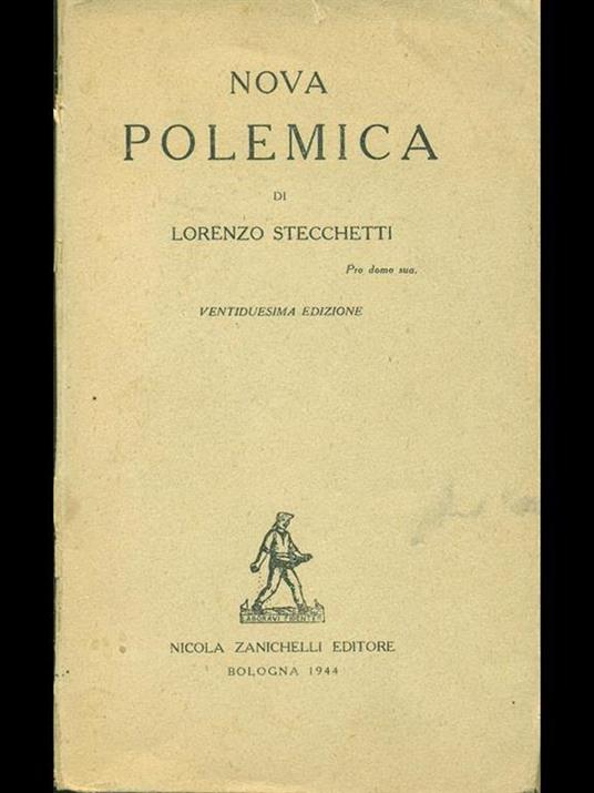 Nova polemica - Lorenzo Stecchetti - 2