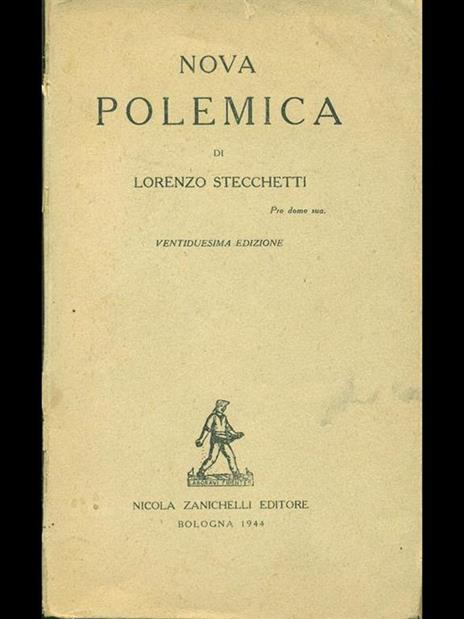 Nova polemica - Lorenzo Stecchetti - copertina