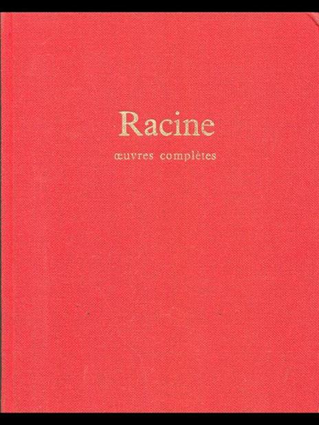 Oeuvres completes - Jean Racine - copertina