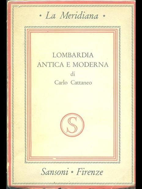 Lombardia antica e moderna - Carlo Cattaneo - copertina