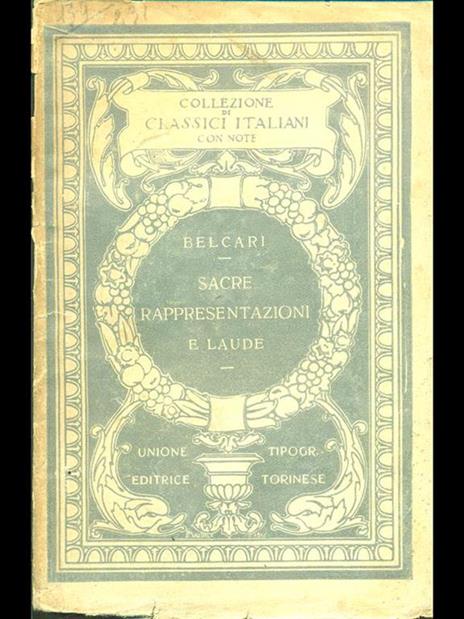 Sacre rappresentazioni e laude - Feo Belcari - 10