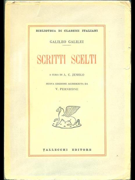 Scritti scelti - Galileo Galilei - copertina