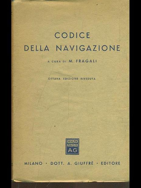 Codice della navigazione - M. Fragali - copertina