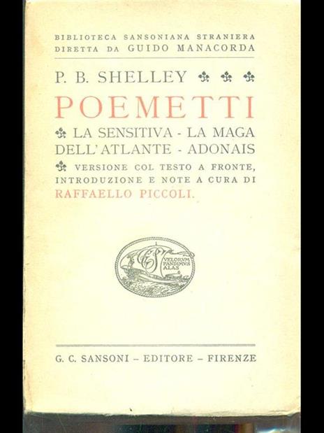 Poemetti - Percy Bysshe Shelley - 4