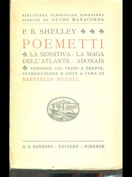 Poemetti - Percy Bysshe Shelley - 3