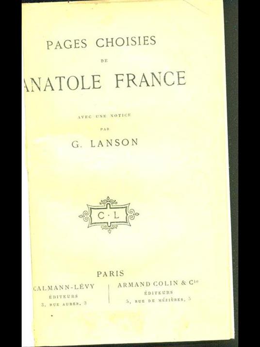 Pages choisies choisies de Anatole France - Anatole France - 5