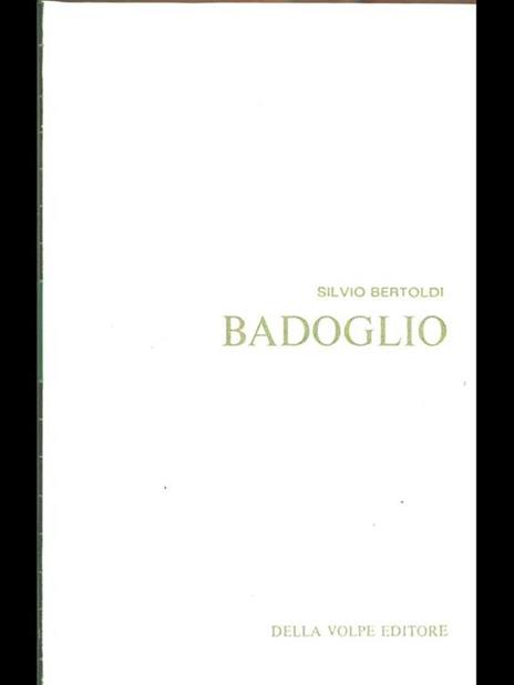 Badoglio - Silvio Bertoldi - copertina