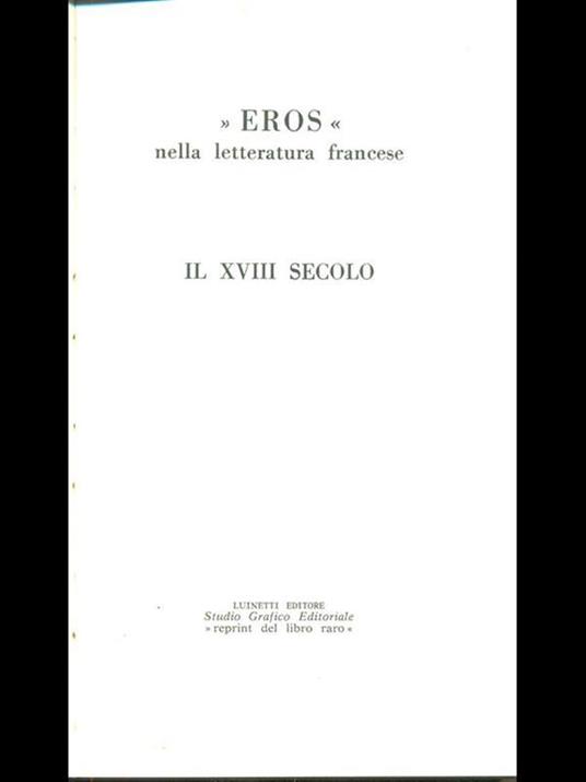 Eros nella letteratura francese. Il XVIII secolo - 3