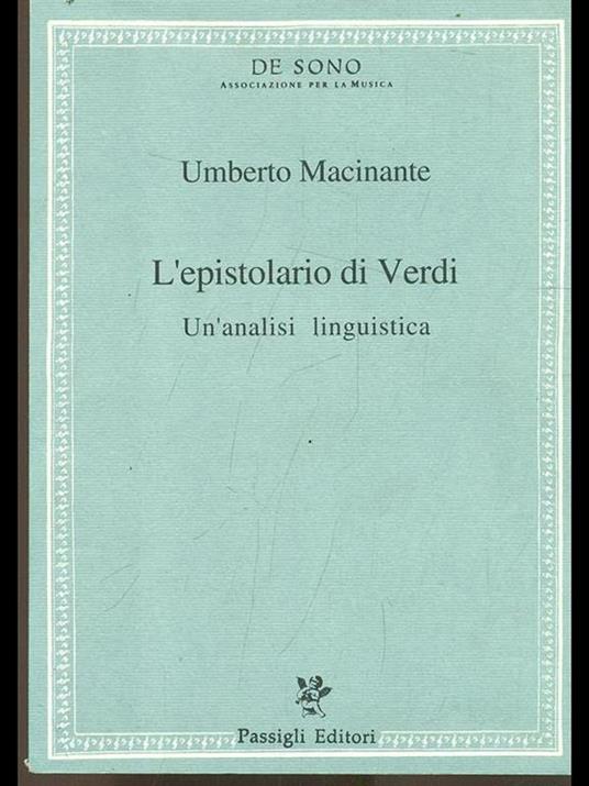 L' epistolario di Verdi. Un'analisi linguistica - Umberto Macinante - 3