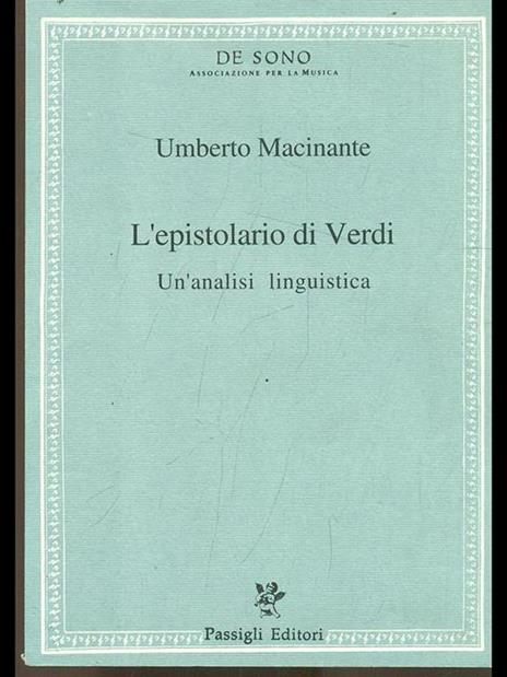 L' epistolario di Verdi. Un'analisi linguistica - Umberto Macinante - 5