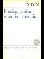 Poetica, critica e storia letteraria