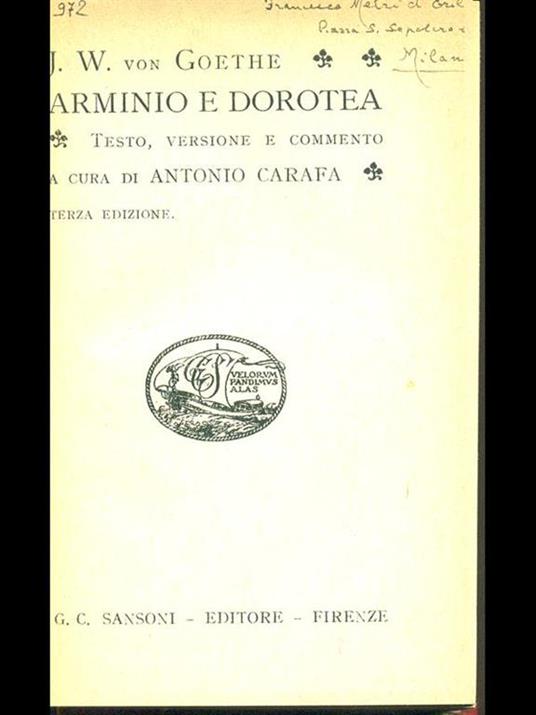 Arminio e Dorotea - Johann Wolfgang Goethe - 2