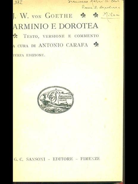 Arminio e Dorotea - Johann Wolfgang Goethe - 3