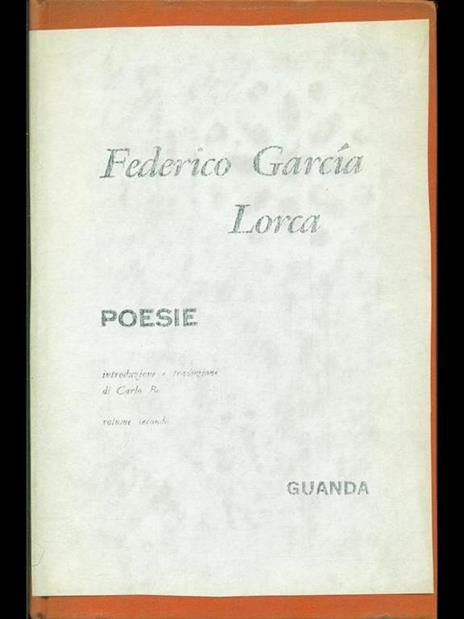 Poesie - Federico García Lorca - copertina