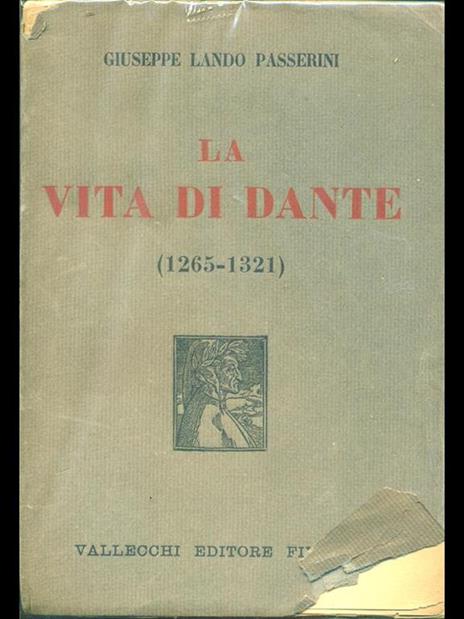 La Vita di Dante 1265-1321 - copertina