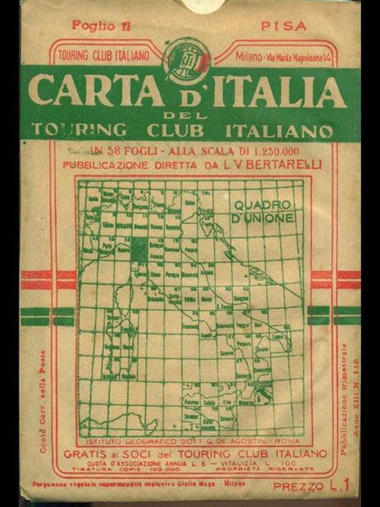 Pisa-Carta d'Italia n. 17 - Luigi V. Bertarelli - copertina