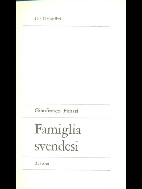 Famiglia svendesi - copertina