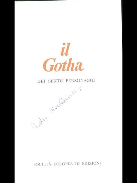 Il Gotha dei cento personaggi - copertina