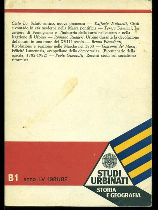 Studi urbinati B1 1981/82 - 5