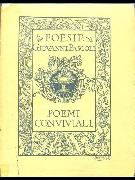 Poemi conviviali - Giovanni Pascoli - copertina