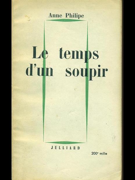 Le temps d'un soupir - Anne Philipe - copertina