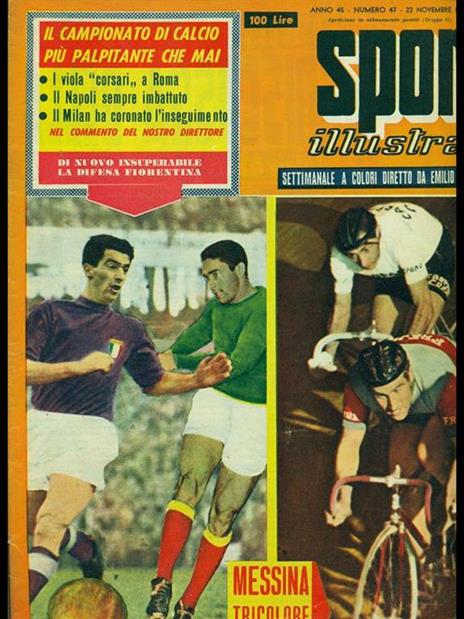 Sport Illustrato Anno 45 n. 47 22 Novembre 1956 - Emiliano De Martino - copertina